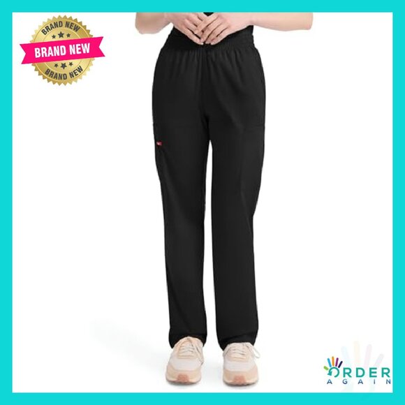 Elastic Waist Pull-On Cargo Pants Soft Brushed Poplin Classic Fit Workwear - Picture 2 of 8